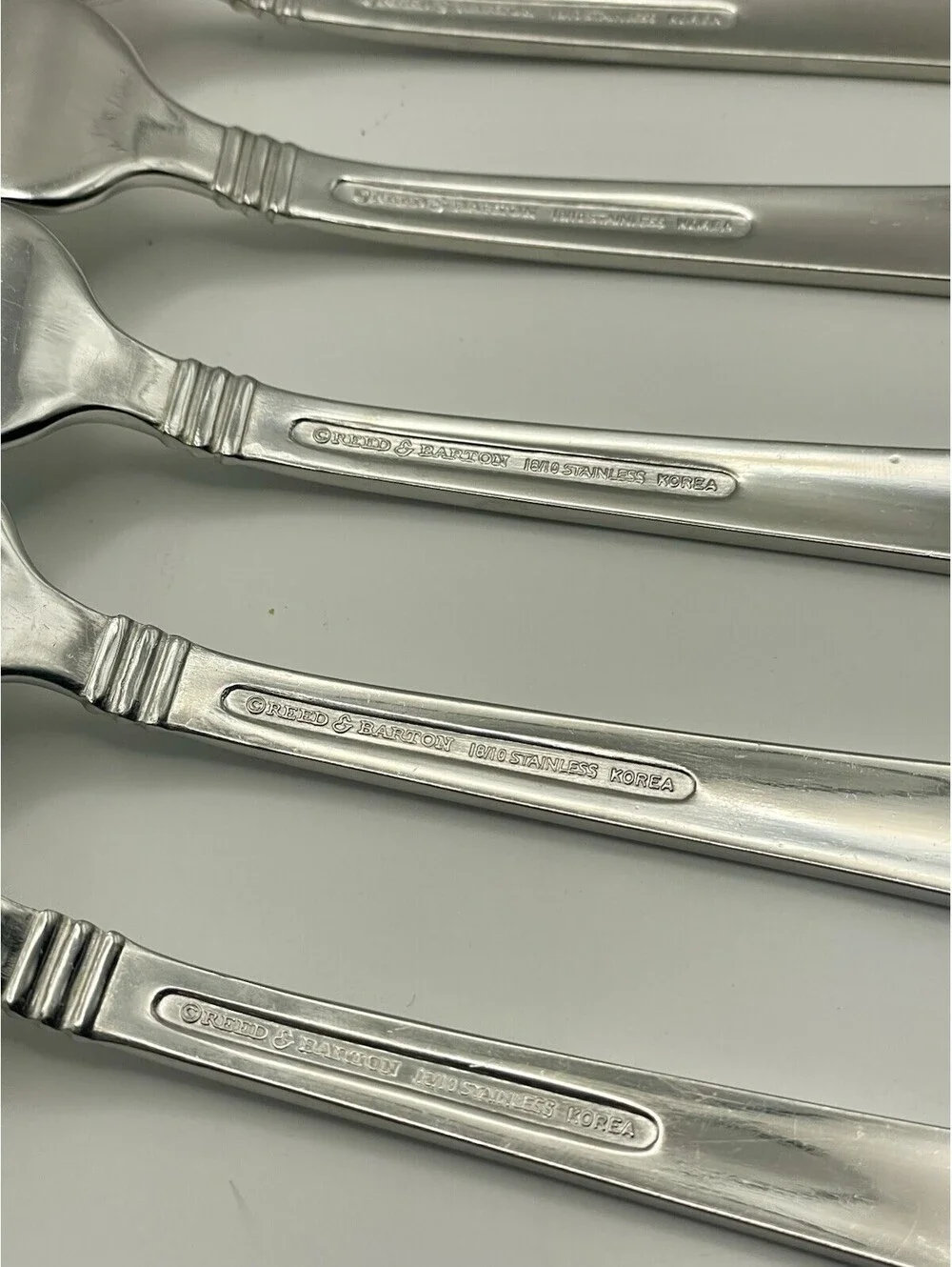 (5) Reed And Barton HOLBROOK Stainless 18/10 Korea Dinner Fork Lot ~ 8”